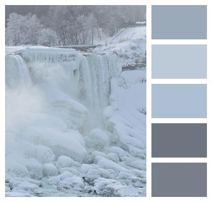 Niagara Falls Winter Bridal Veil Falls Image